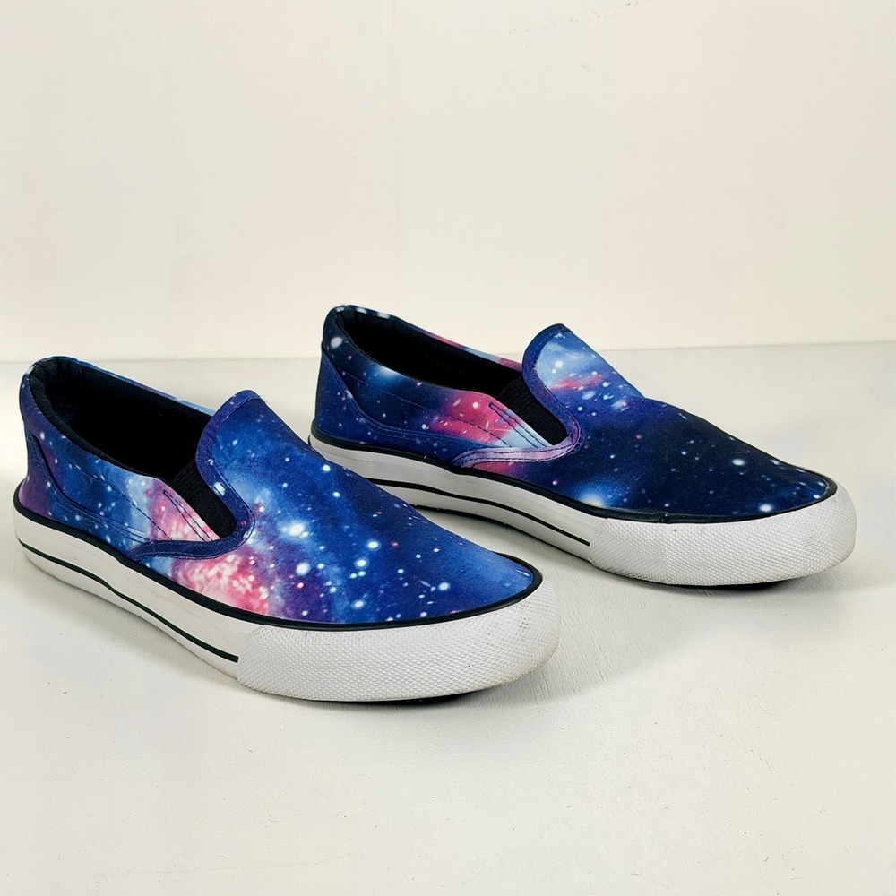 Airwalk Galaxy Celestial Space Nebula Slip-on Shoes Women's 8.5 Skate Emo Punk - Picture 3 of 8